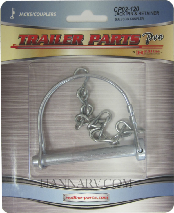 Redline Trailer Repair Parts CP02-120 Pin and Retainer for Bulldog Couplers